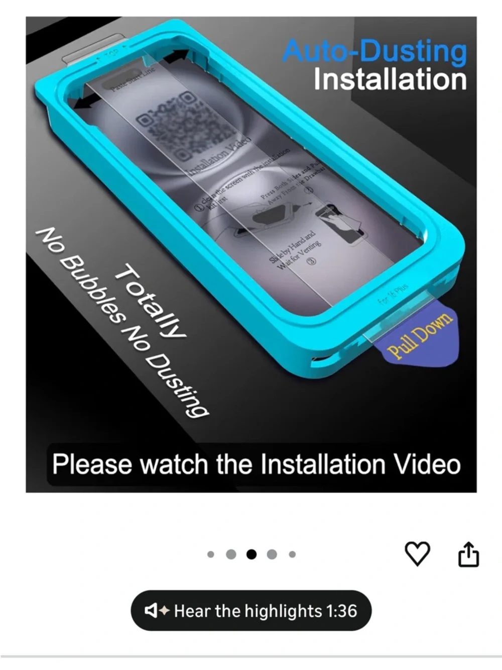 Tempered Glass Screen Protector Kit for Cell Phones